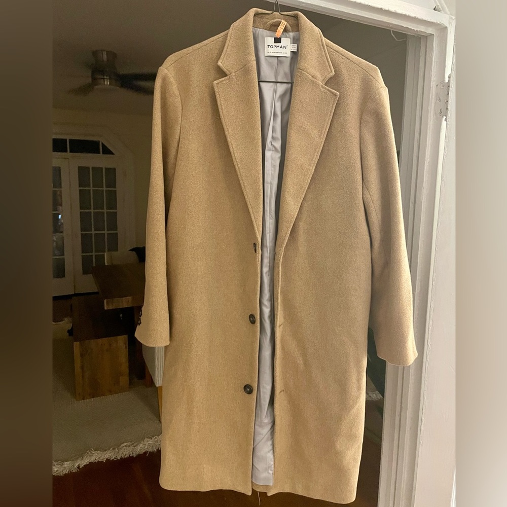 Topman Camel Overcoat